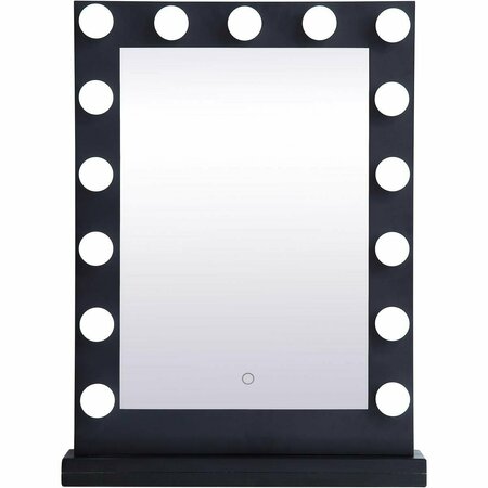 ELEGANT DECOR Brenda 24 by 32 in. Plug in LED 5000K Mirror, Black MRE32432BK